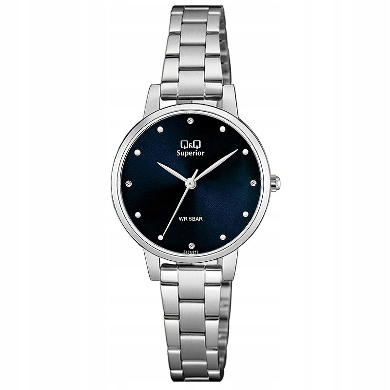Dámské hodinky Qq S401-212 Zirkony stříbrné