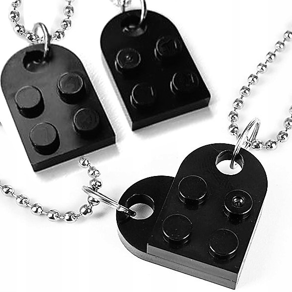 

Naszyjnik Przyjaźni przyjaciółek par Serce Lego