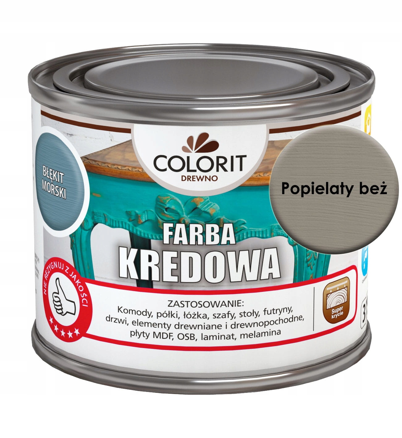 Colorit Farba Kredowa Popielaty Beż 375Ml
