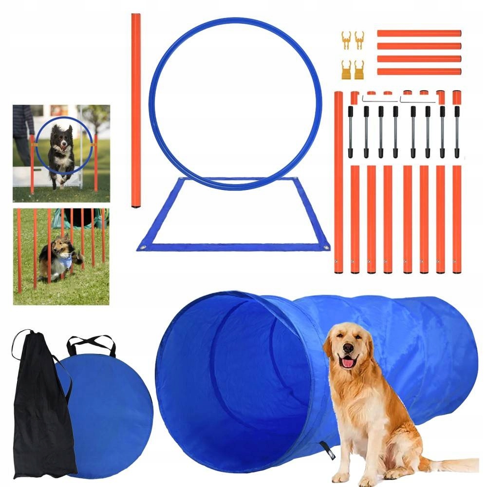 Sada pro agility pro psy modrá pro výcvikové hry Agility