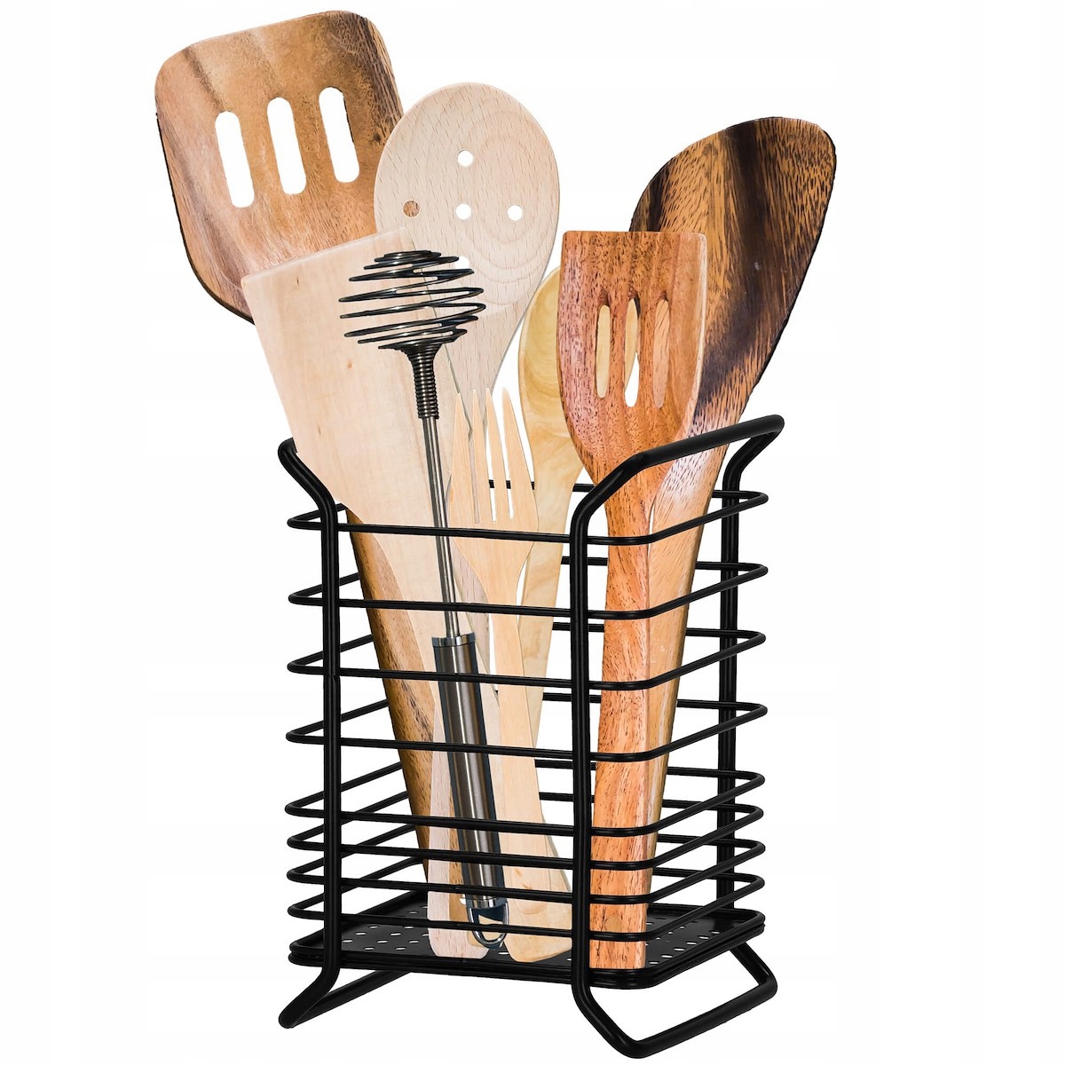 OCIEKACZ KOSZYK NA SZTUĆCE PRZYBORY KUCHENNE CZARNY DRUCIANY KOSZYCZEK Materiał wykonania metal