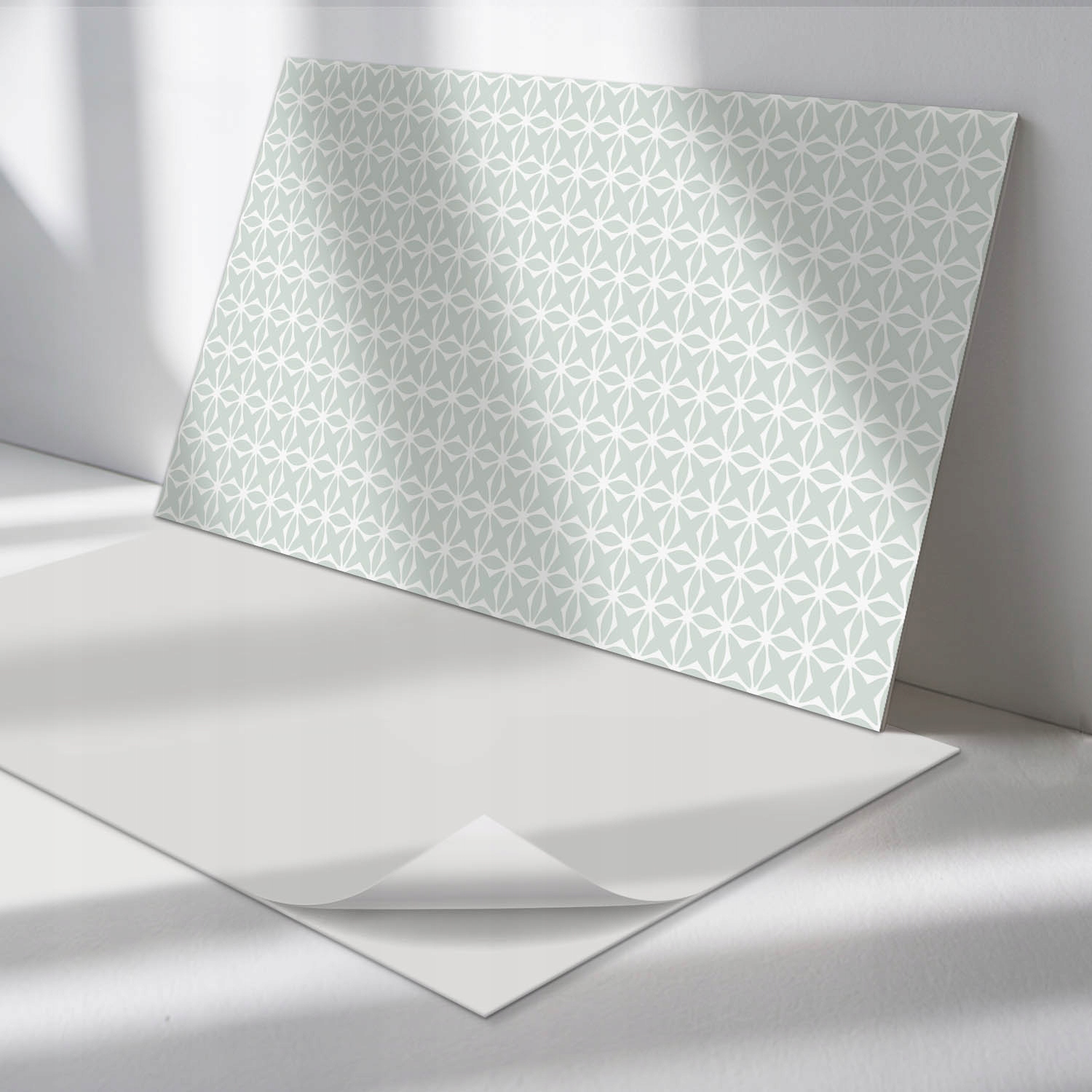 Sada samolepiacich panelov Geometrický kvetinový vzor 6 ks 60x30 cm
