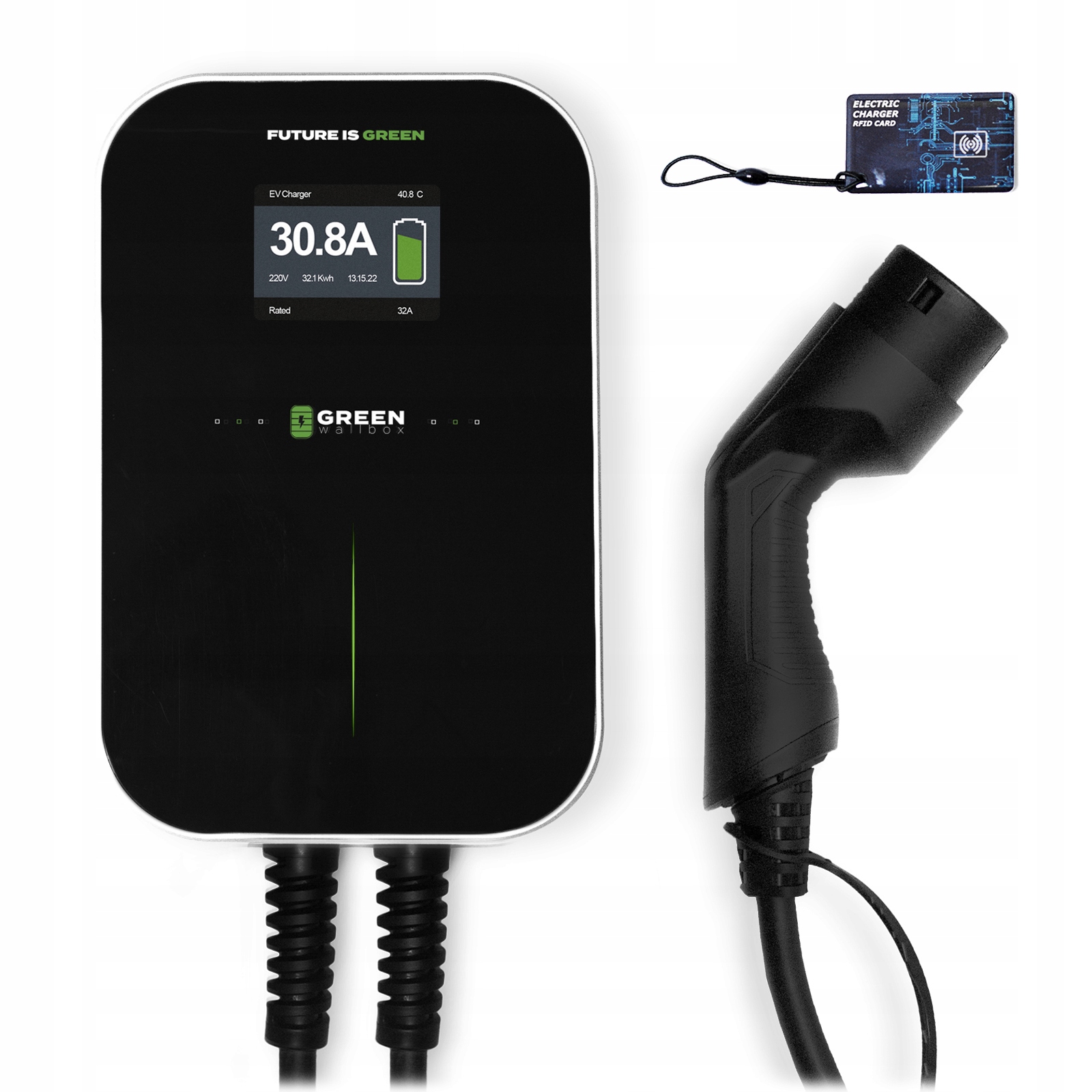 Green Wallbox ladowarka Typ 2 11 kw RFID