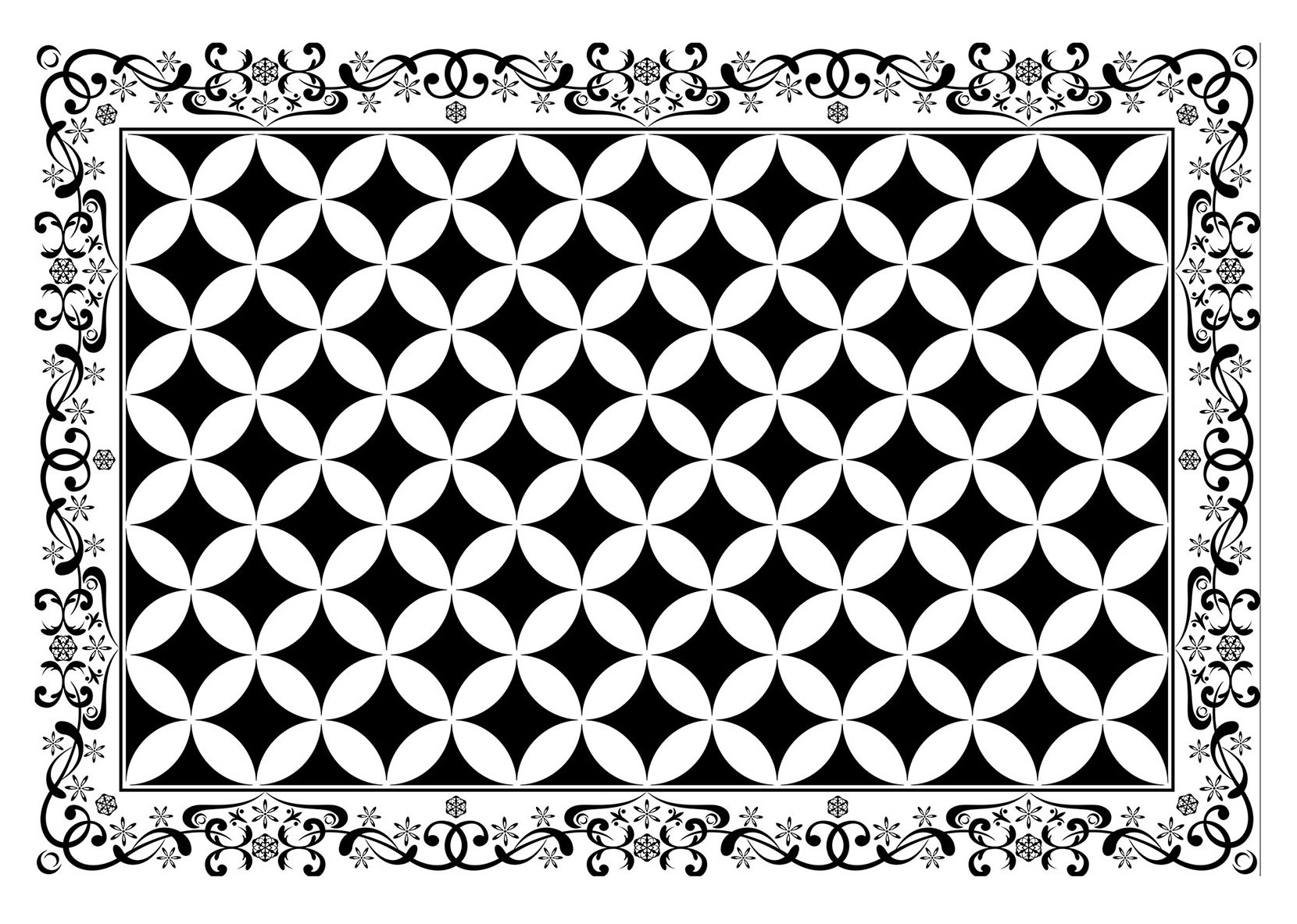 Fototapeta Čierne a biele vinylové kvety 312x219 Abstrakcia a elegancia lepidlo