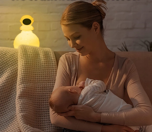 LAMPKA NOCNA ASTRONAUTA KOSMONAUTA DLA DZIECI SILIKONOWA LED RGB NA PILOTA Marka Zenwire