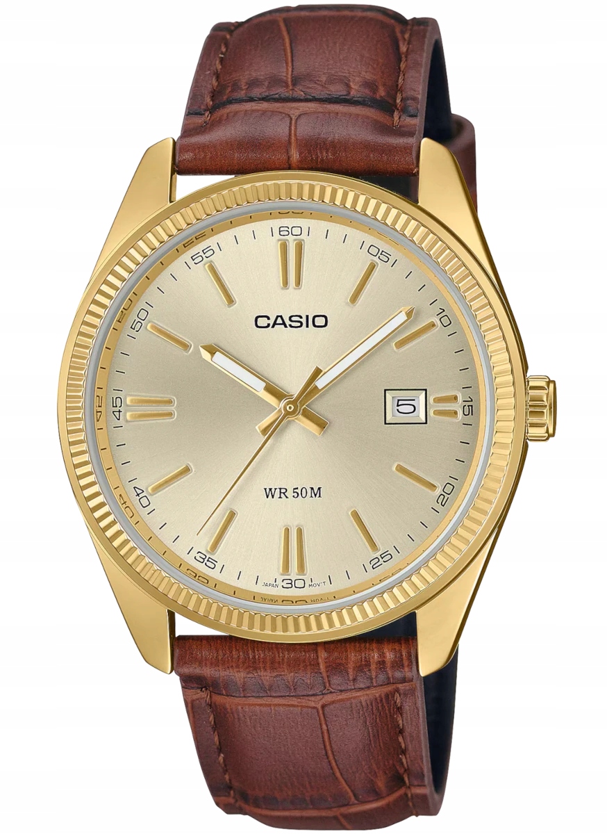 Nové klasické pánské hodinky na řemínku Casio MTP-1302PGL Gwar. Zibi Box