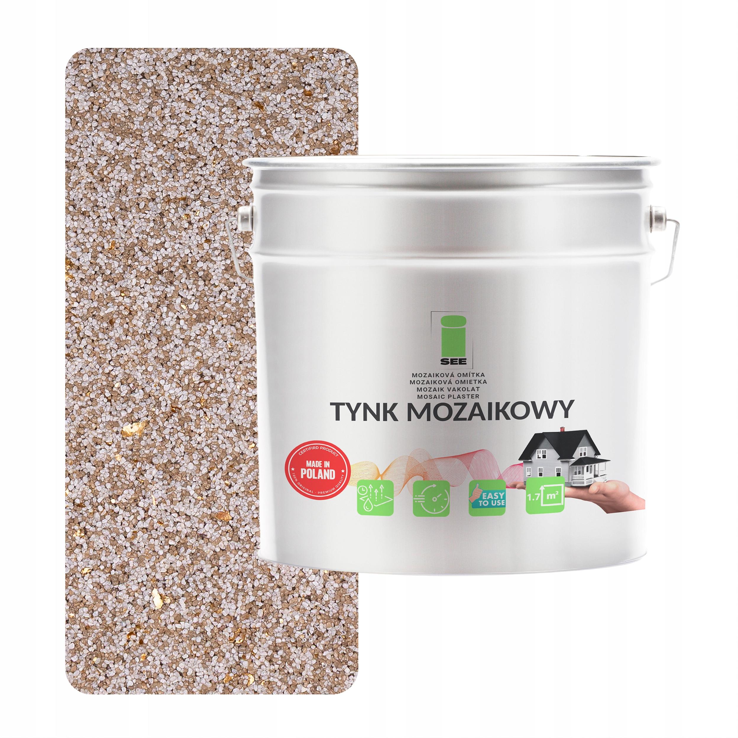 Mozaiková omítka pryskyřičná béžová s Mickeym 7KG Odolná proti mrazu Marmolit M64