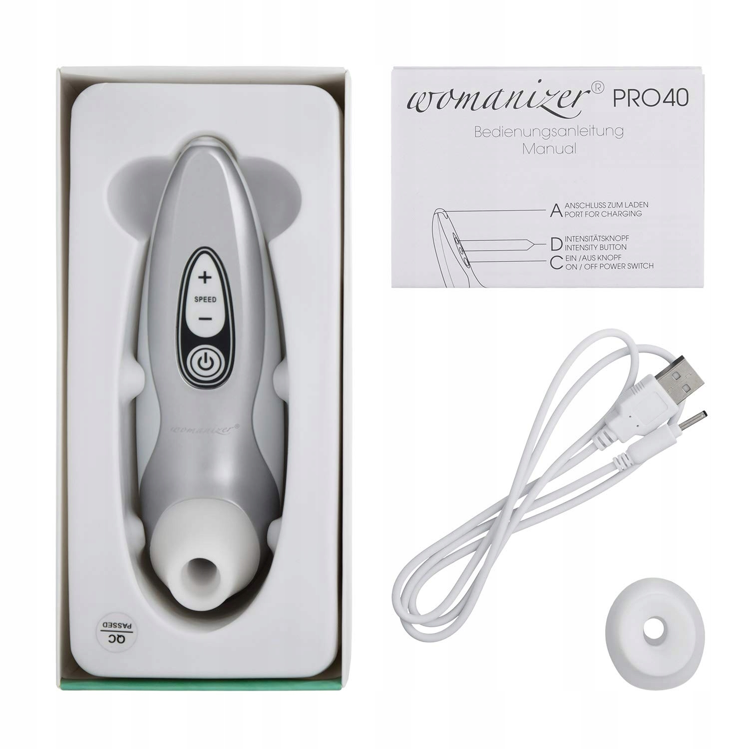 WOMANIZER Pro40 Klitoris Stymulator Wibrator Dla Kobiet Wodoodporny — miniatura 9