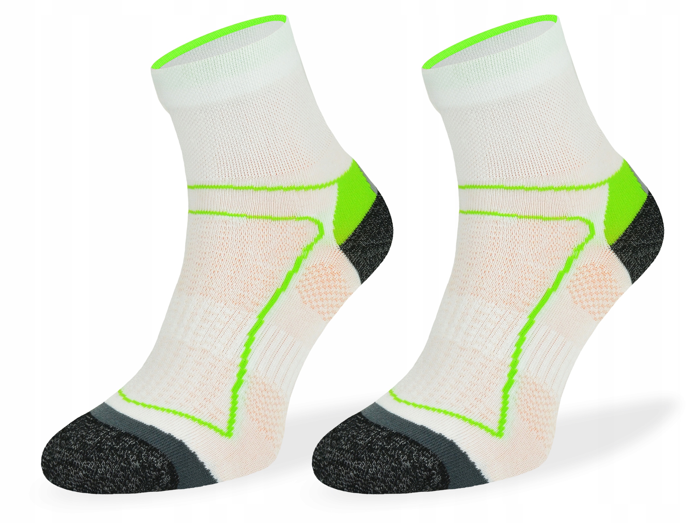 Skarpety Rowerowe Comodo BIK1 DryTex Comfort Oddychające White Green 39-42