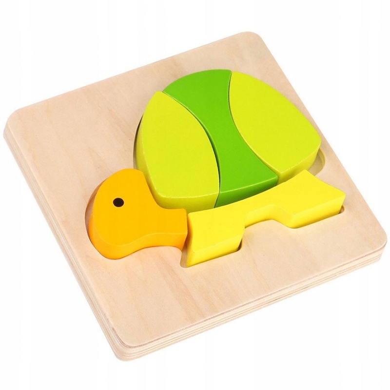 

Puzzle Układanka Grube Klocki Żółw 5 el.