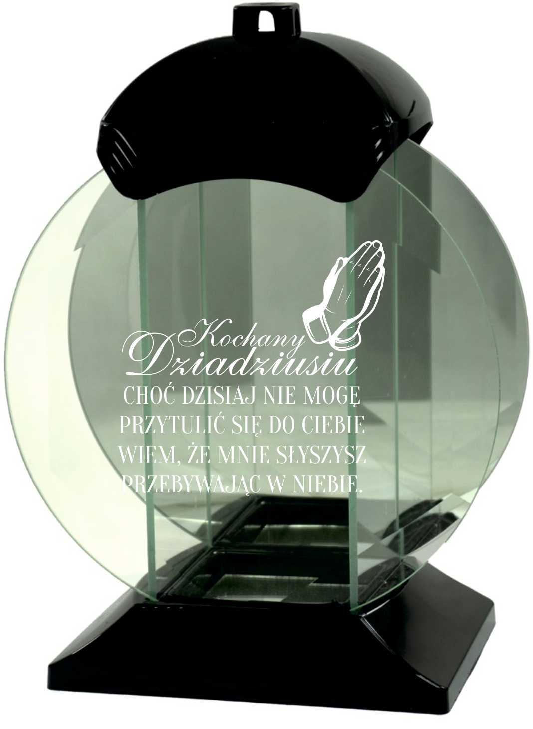 Hřbitovní Svíčka Skleněná rytina Milovaná Dědečku