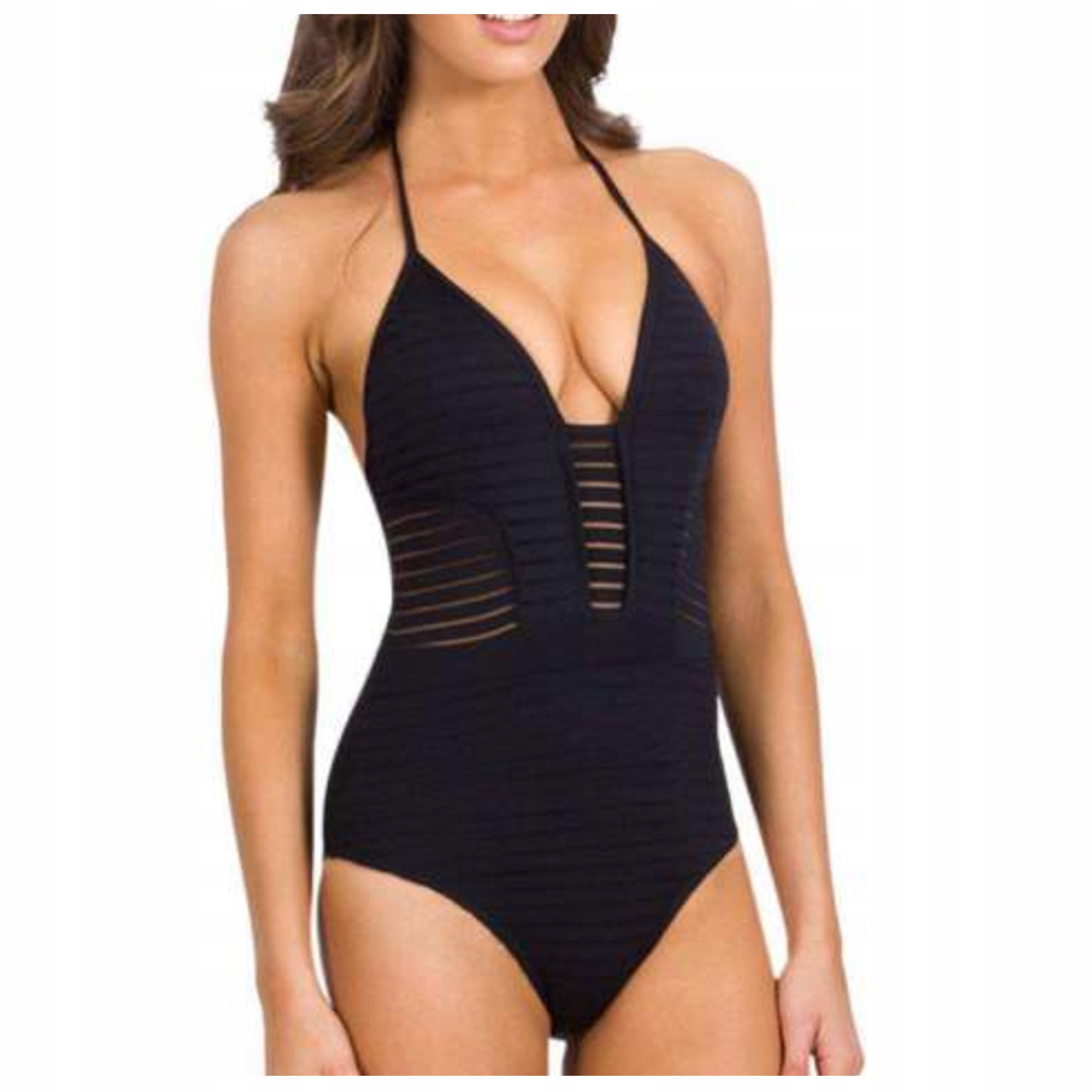 

Monokini strój kąpielowy Paseczki S czarny kostium