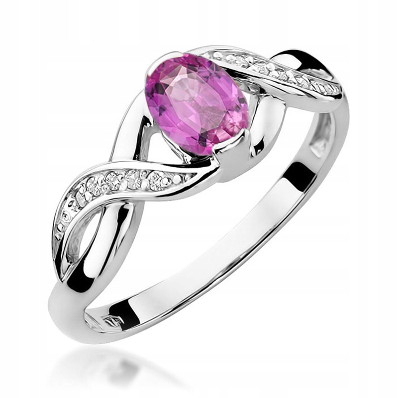 

Złoty Pierścionek Zaręczynowy pr.585 Szafir 0,45ct