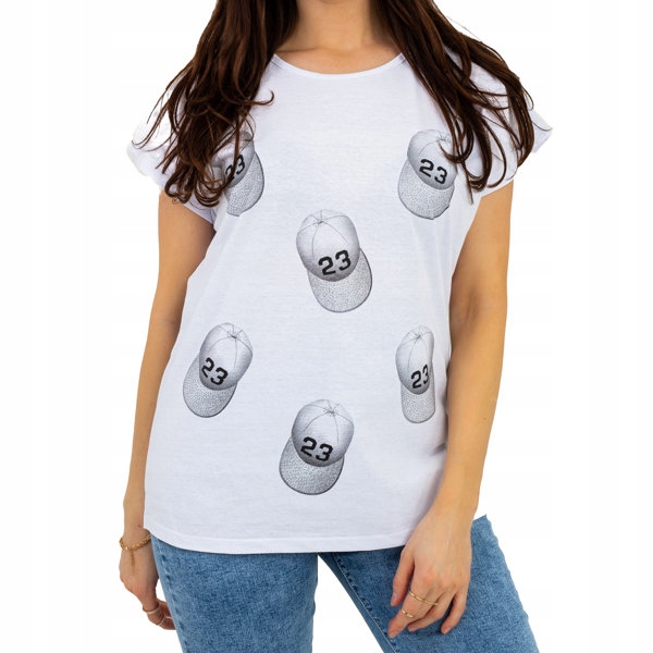

CODO/HAT23 White Biały Damski T-shirt XXL-44