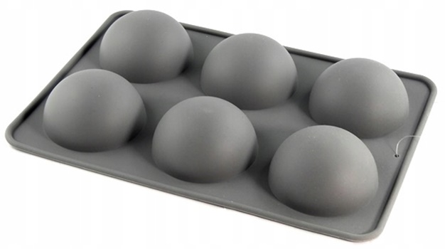 FORMA SILIKONOWA DO PIECZENIA KULA KULE MONOPORCJE PÓŁKULE DUŻE 6 SZT