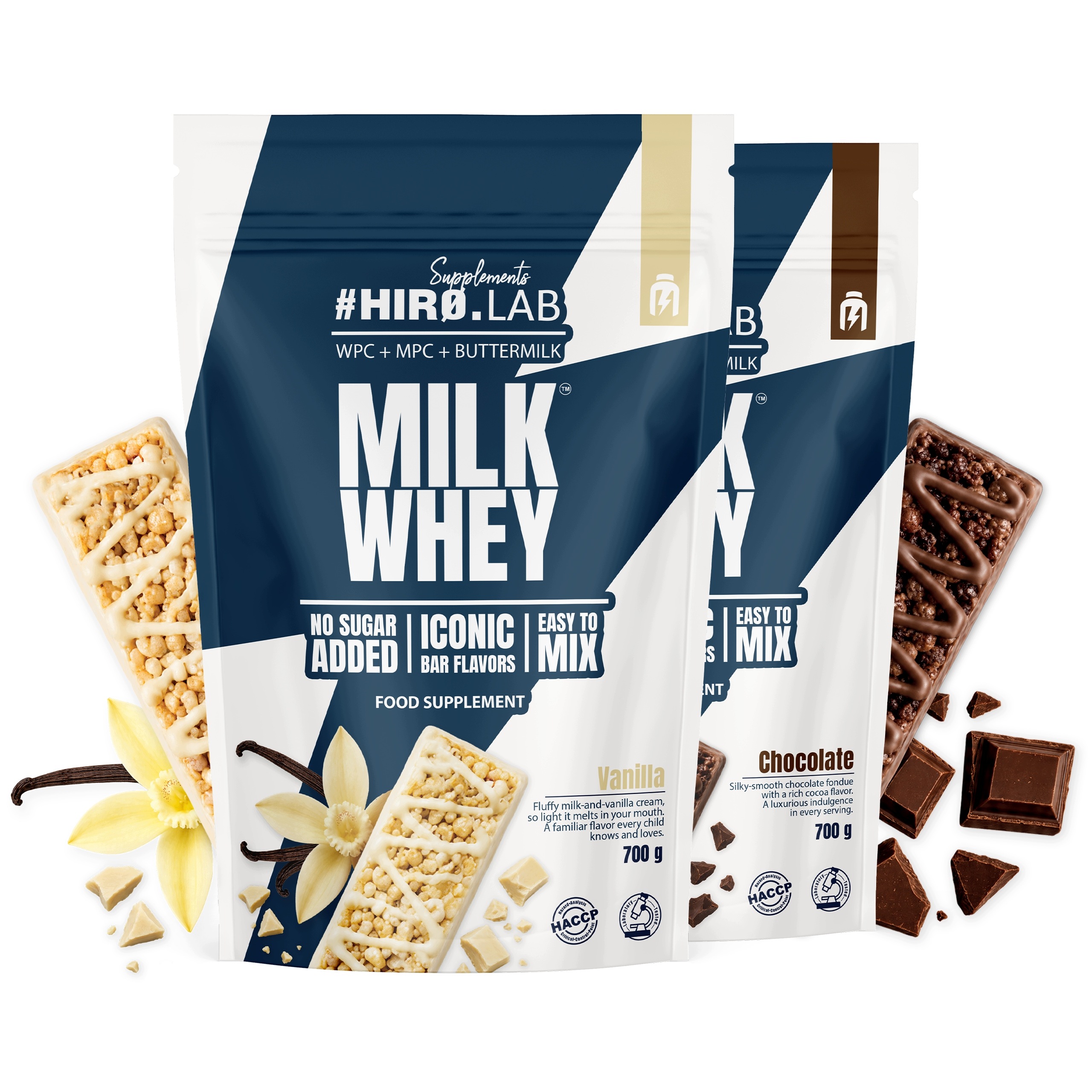 Proteinová Protein Protein Wpc 80 Mpc Milk Whey 2x 700 g HiroLab