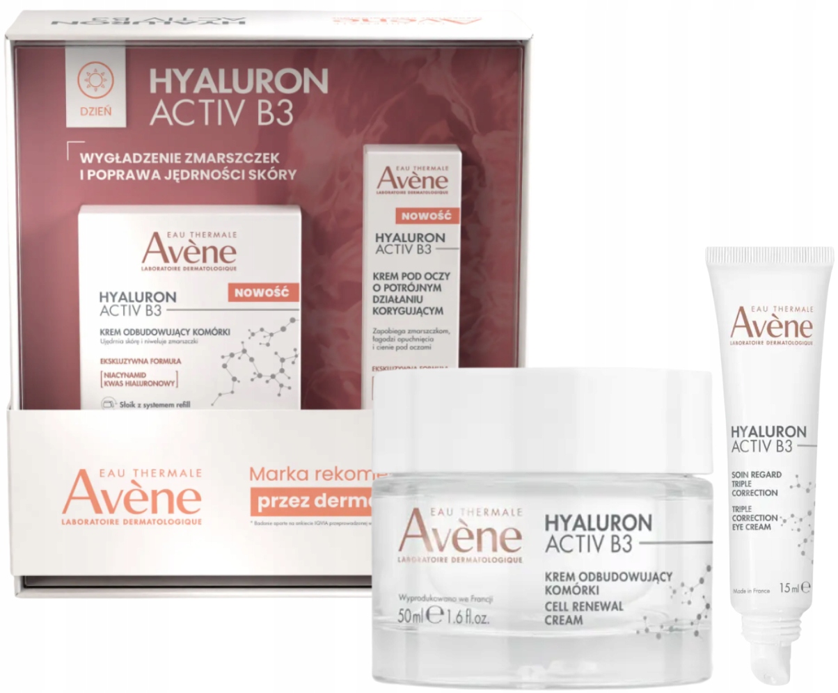 Avene Zestaw Kosmetyków Hyaluron Activ B3 krem do twarzy krem pod oczy