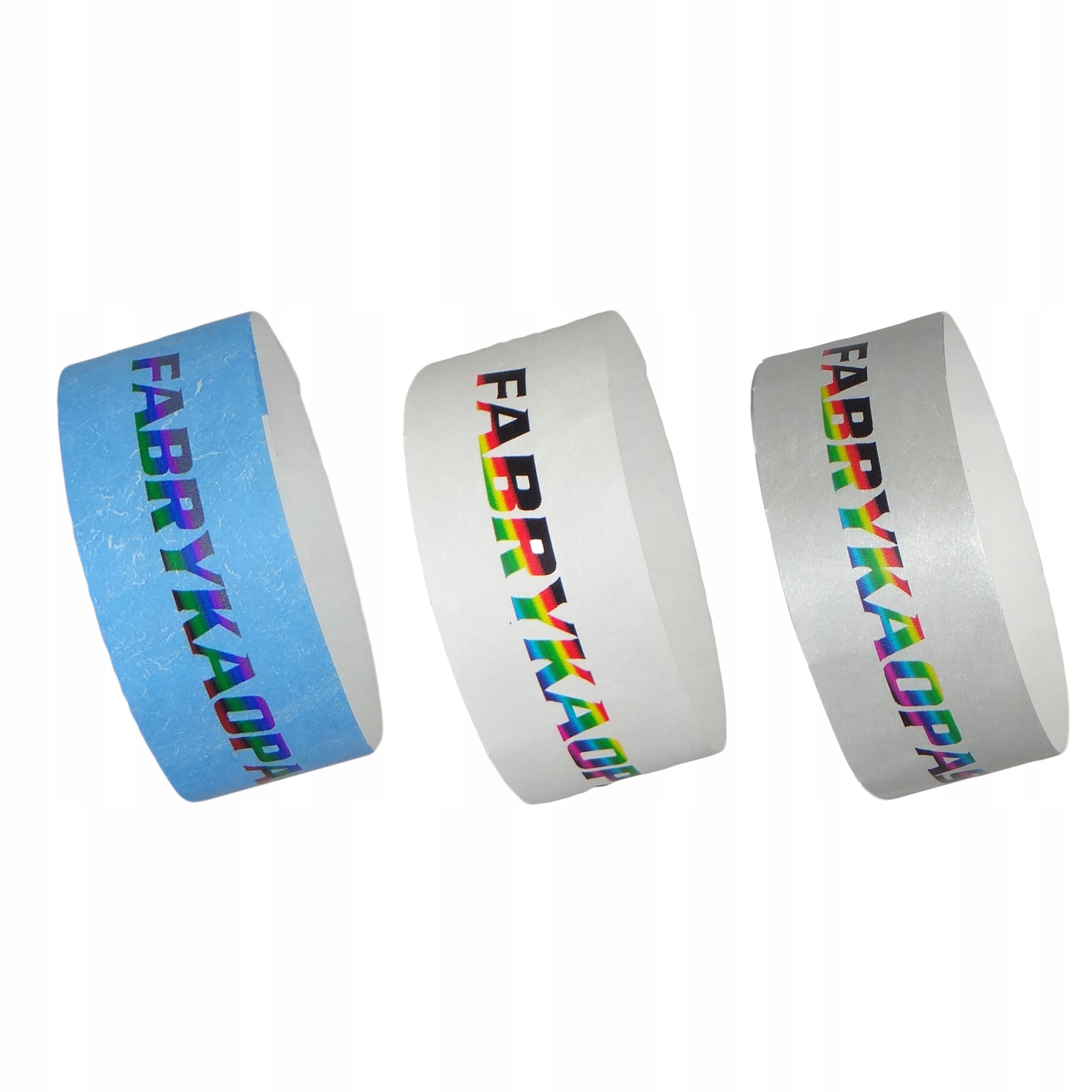 OPASKI NA RĘKĘ TYVEK 25mm 100 szt. NADRUK COLOR Długość 25 cm