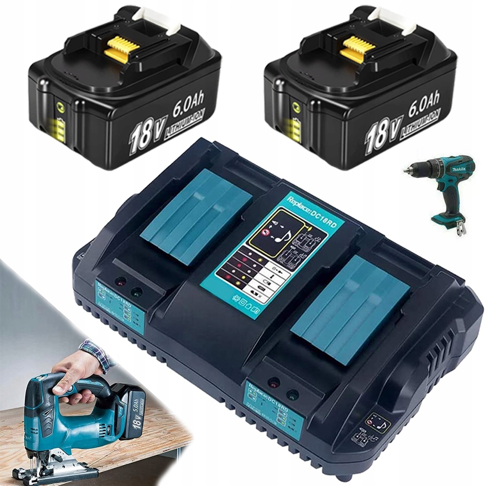 Akumulátor Rychlonabíječka Li-ion 18V 6,0AH X2 Pro Makita 6AH BL1860
