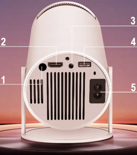 PROJEKTOR RZUTNIK 4K ANDROID TV 11 Wifi6 2.4G/5.8G BT5.0 40-130" Żywotność lampy w trybie ekonomicznym 50000 h