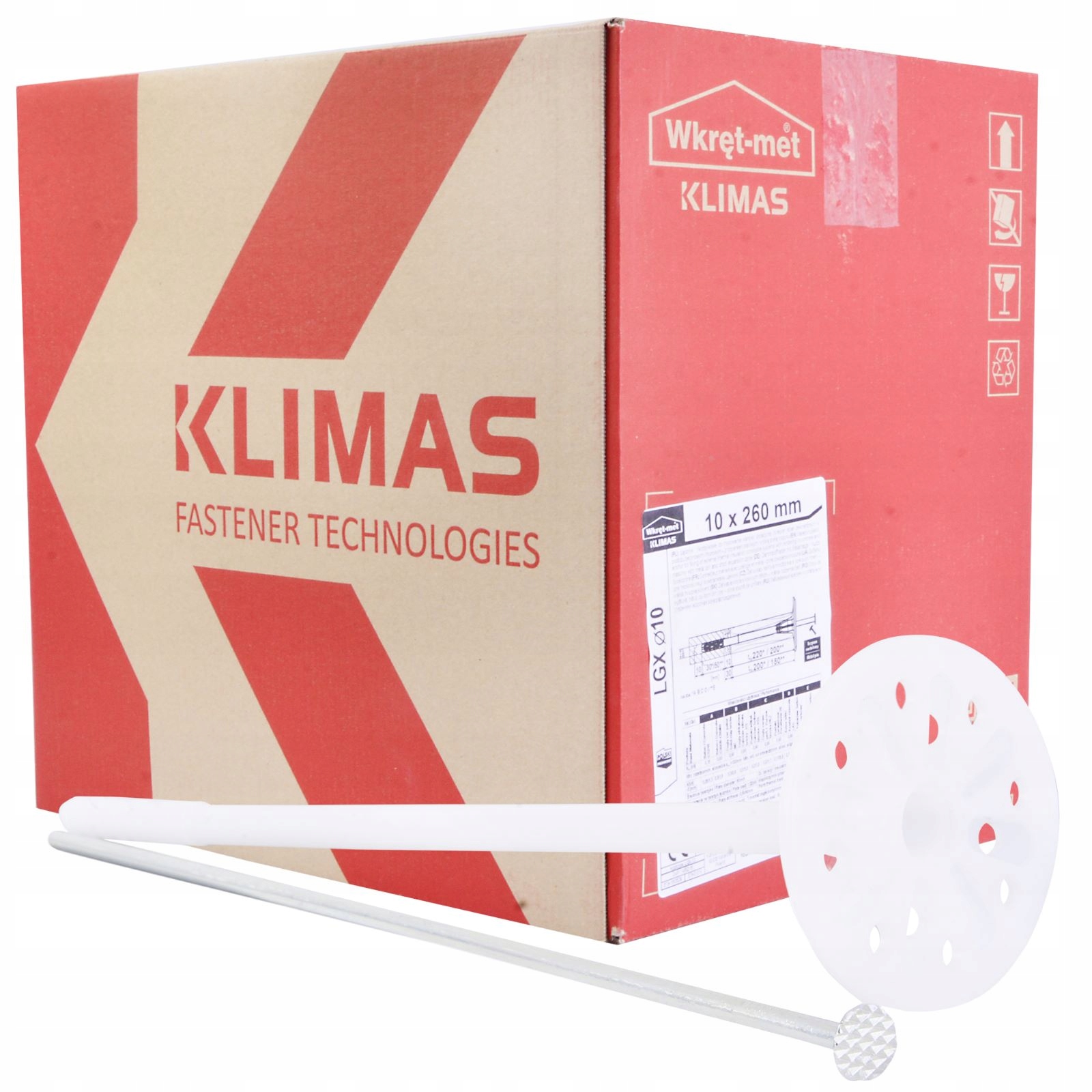 

Kołki Dyble Do Styropianu 26CM Trzpień Metalowy