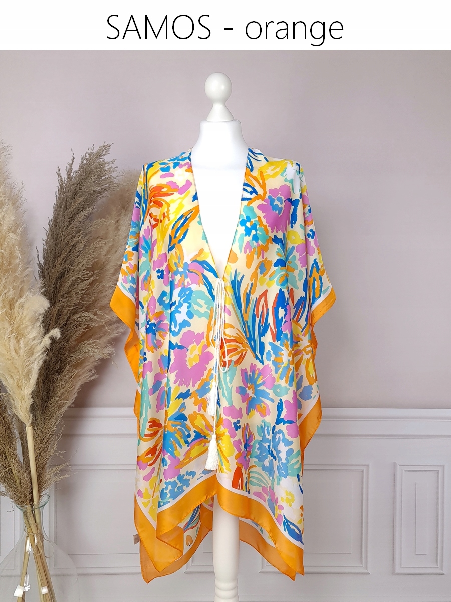 JEDWABNE PAREO CHUSTA PLAŻOWA narzutka BOHO KOLORY Kolekcja nowość