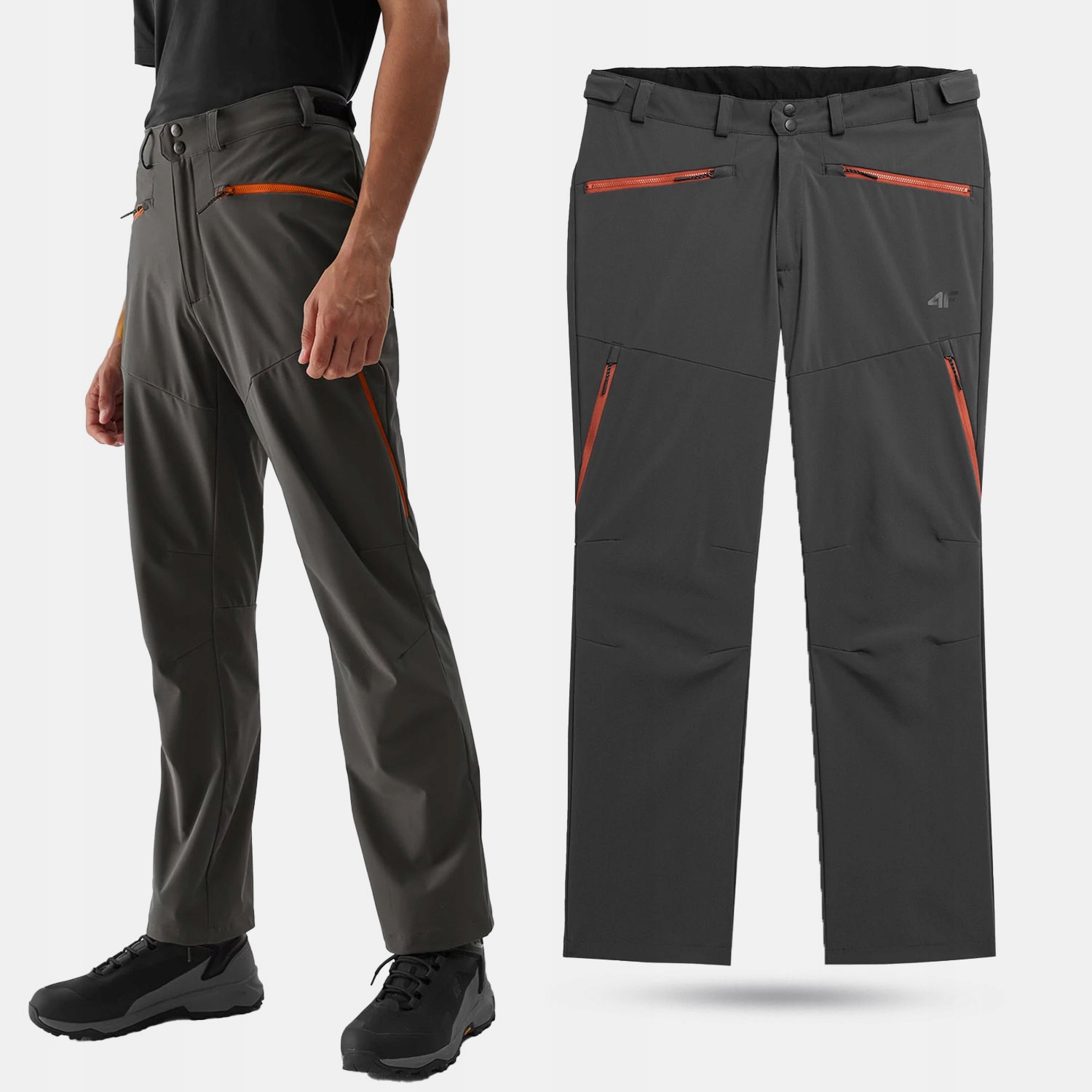 Spodnie Trekkingowe Męskie 4F Z Membraną Elastyczne Sport AW23M363 roz. XL