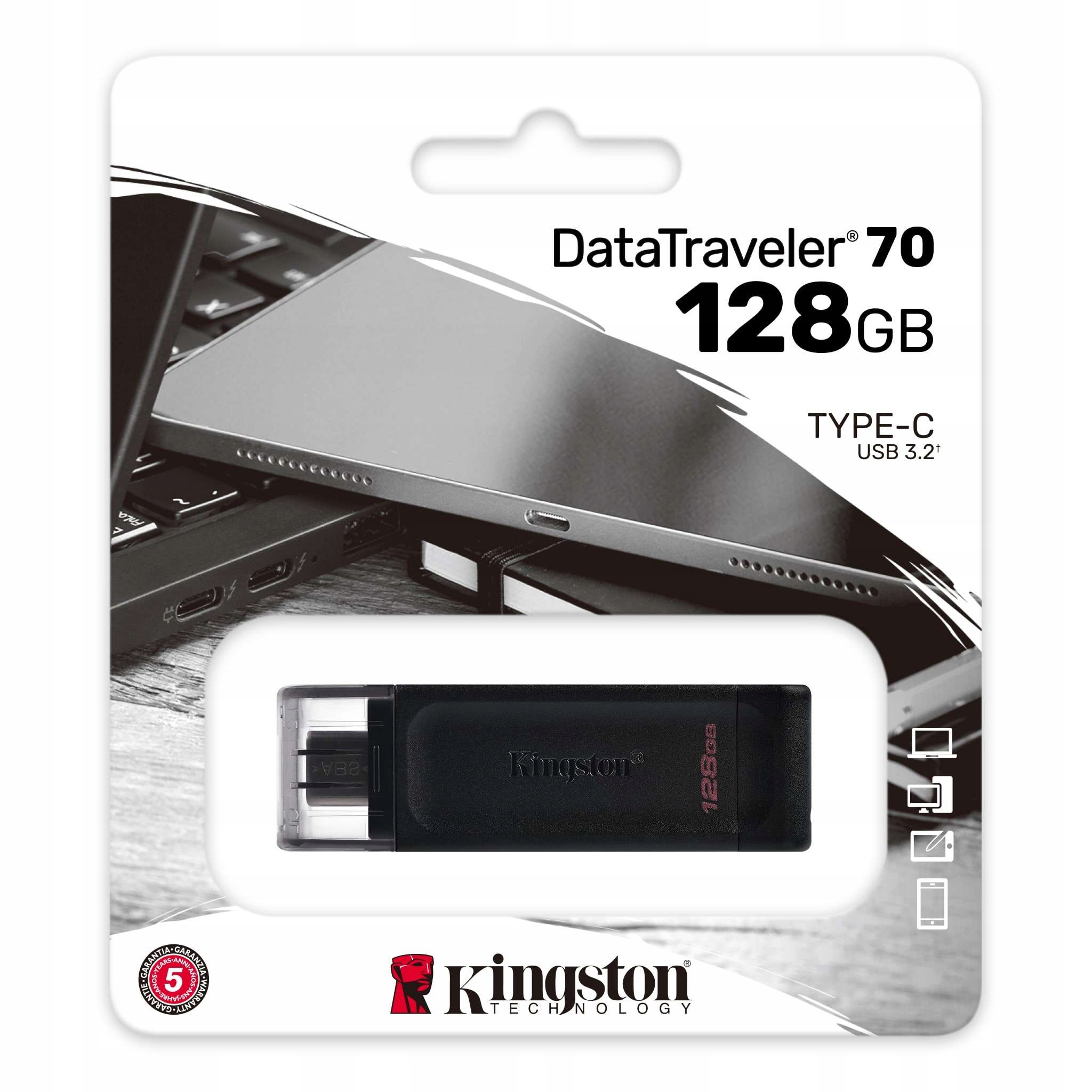 

Kingston DT70 128GB Usb Typ-c 3.2 Typ Pendrive Otg