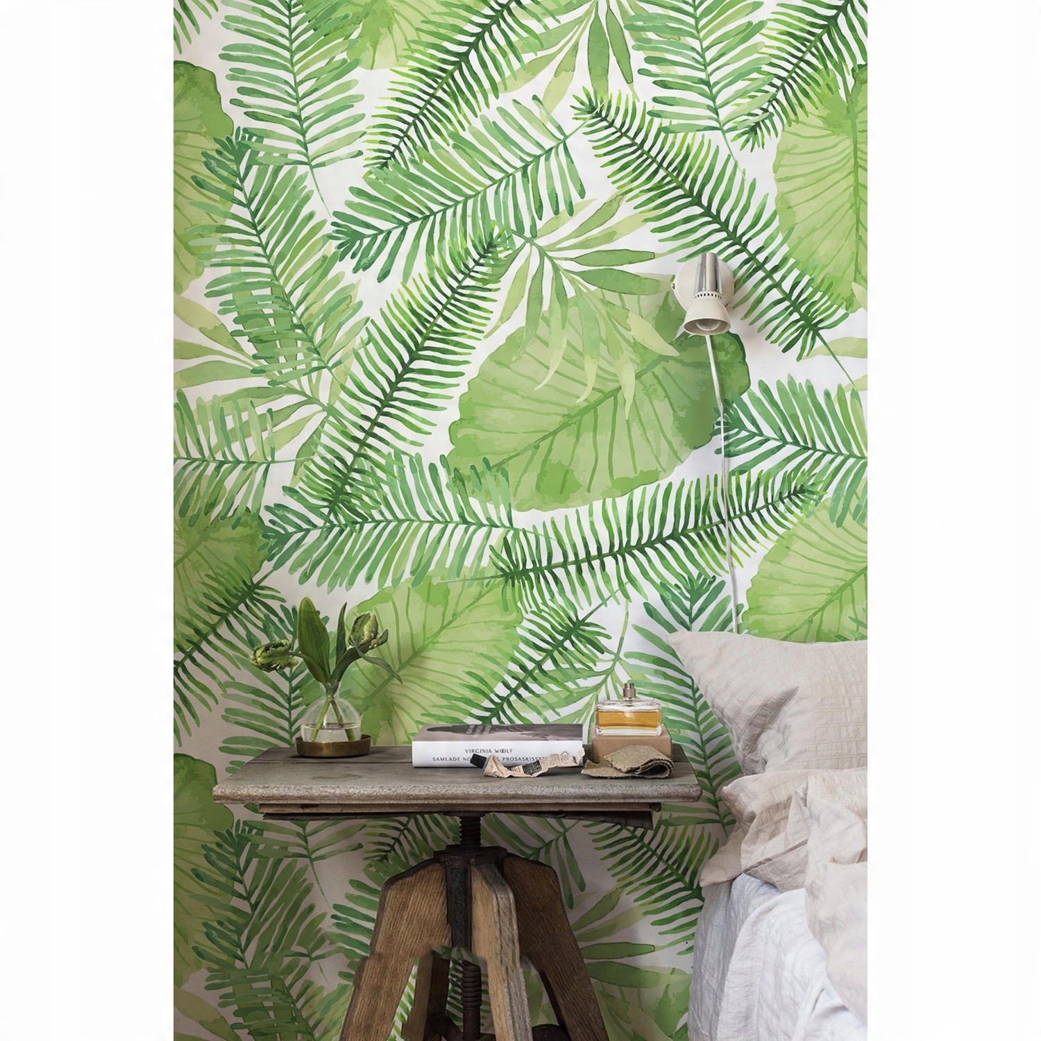 

Flizelina tapeta Zielone liście 312x219 cm + klej
