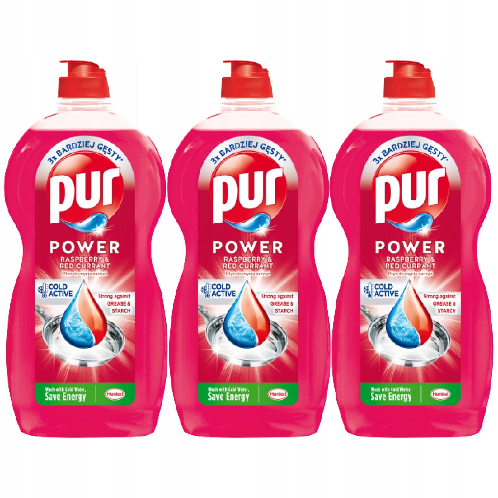 

Pur Raspberry Płyn do mycia naczyń malina 3x1,2l