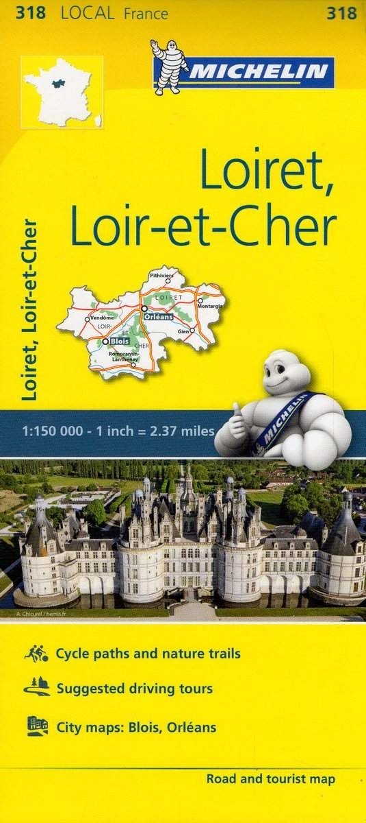 Loiret Loir-et-cher Francja mapa drogowa '16
