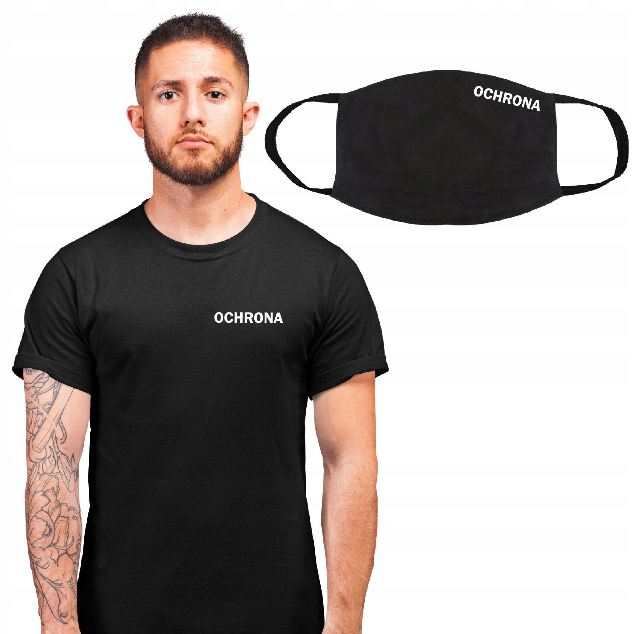 

Zestaw Koszulka I Maseczka Ochrona Dla Ochroniarza