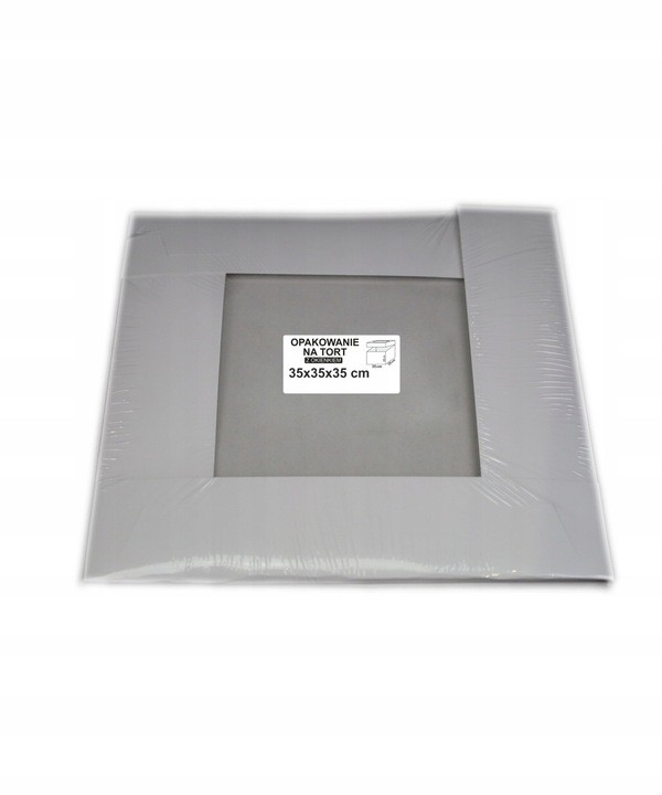 35x35x35 pudełko na tort z okienkiem wysokie Długość zewnętrzna 35 cm