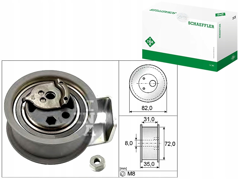 INA531 0436 20 Rolka Rozvodového Řemene Vw 1,9TDI Asistent řidiče #33