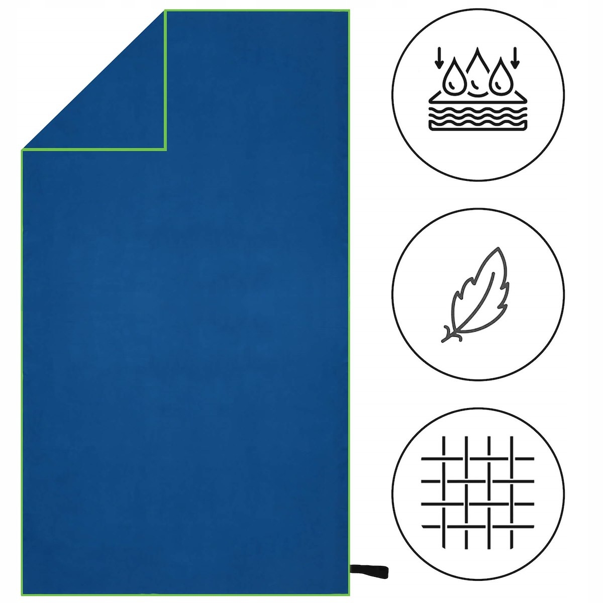 RĘCZNIK KĄPIELOWY SZYBKOSCHNĄCY PLAŻOWY Z MIKROFIBRY 90x180cm SPORTOWY DUŻY Marka Springos