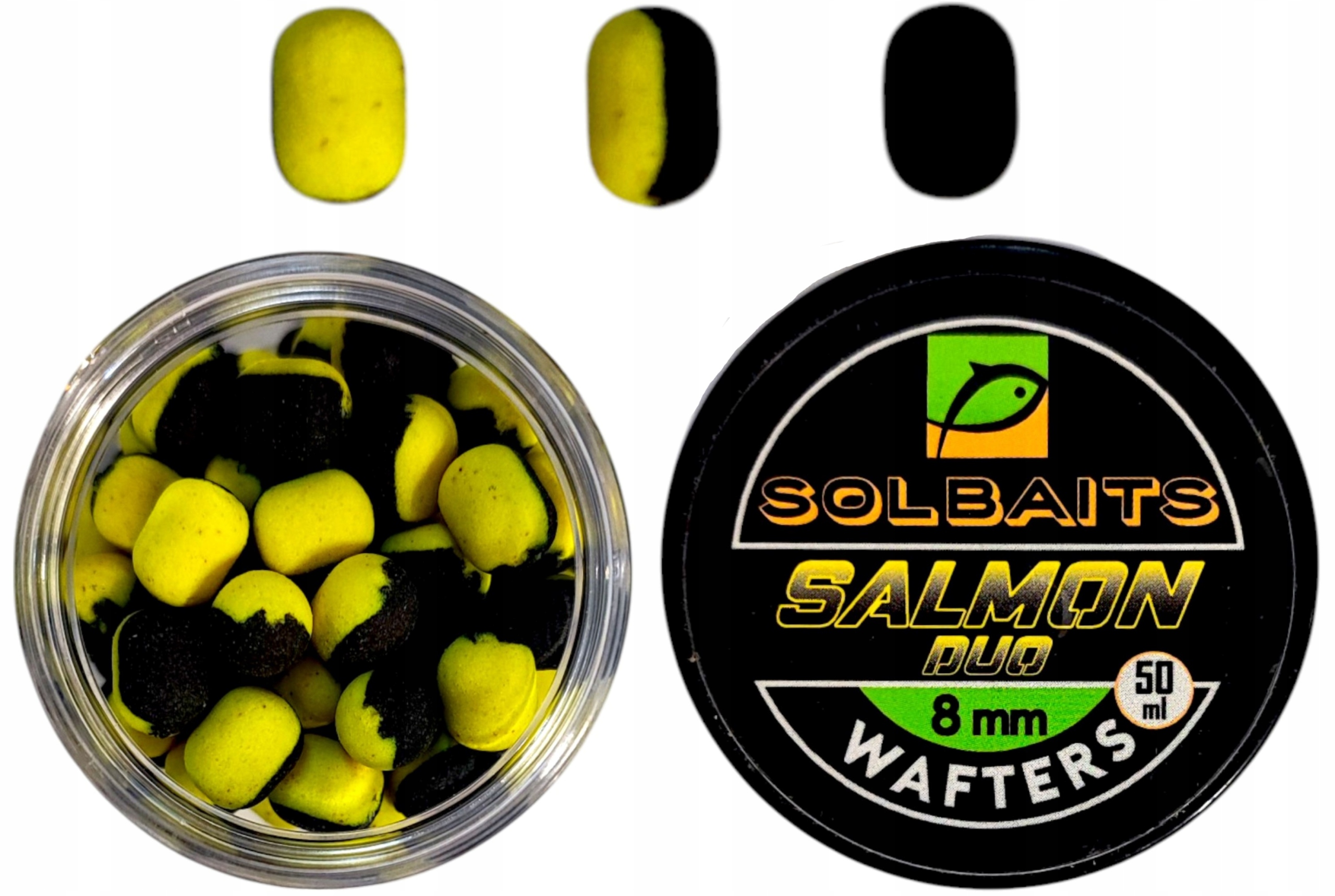 Wafters Solbaits Salmon Duo 8mm Black Yellow method feeder killer