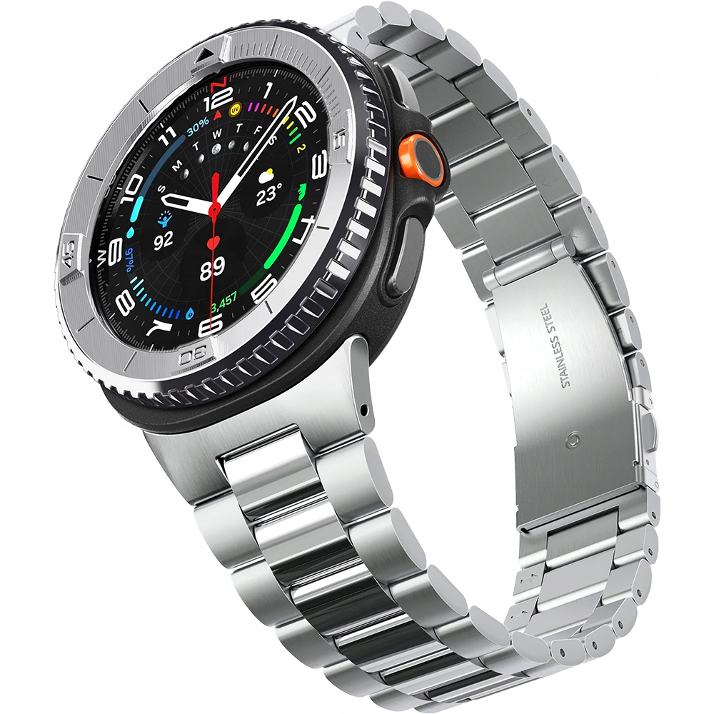 Bezel na krawędź zegarka Galaxy Watch 8 Classic 46mm Spigen ochronana ekran