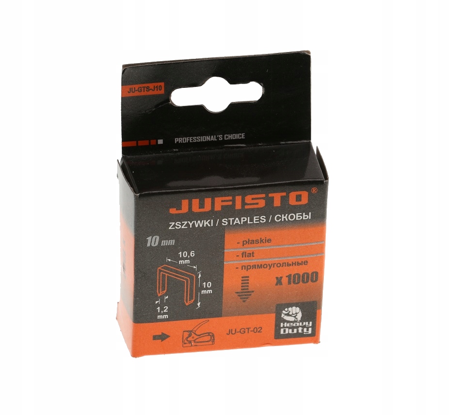 

Zszywki Typu J 10 mm Opakowanie 1000 szt Jufisto