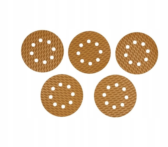 Tarczki ścierne Anti-clog 125mm, #150, rzep, zestaw 5szt, DED7947R05