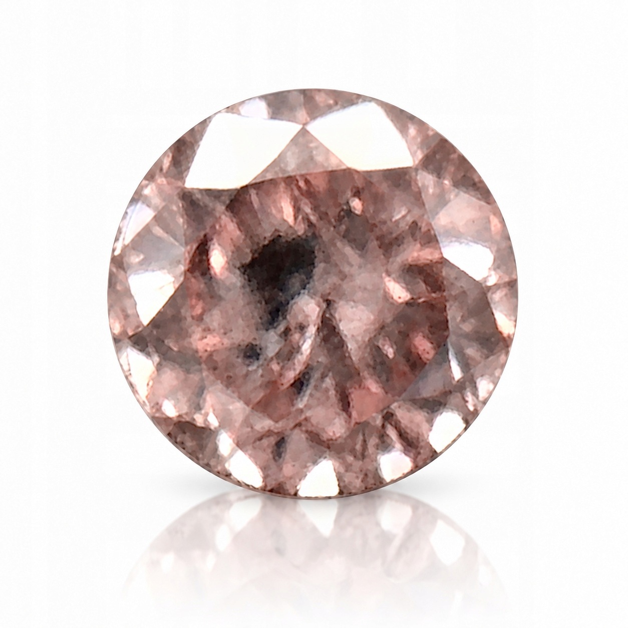 Přírodní diamant 0.01 ct Růžový Briliant certifikát Wbd