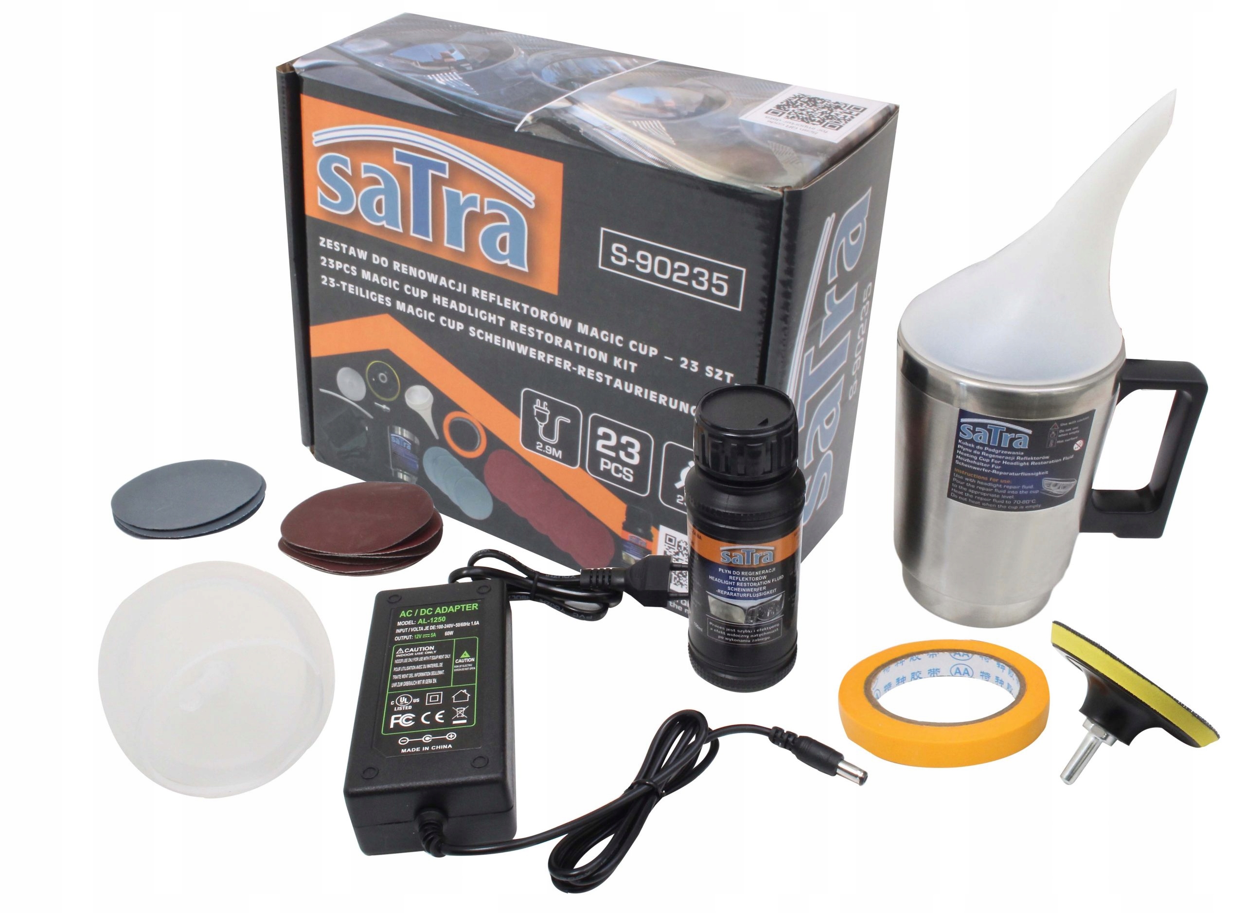 Zestaw do regeneracji renowacji odnowy lamp reflektorów Magic Cup 23 Szt.
