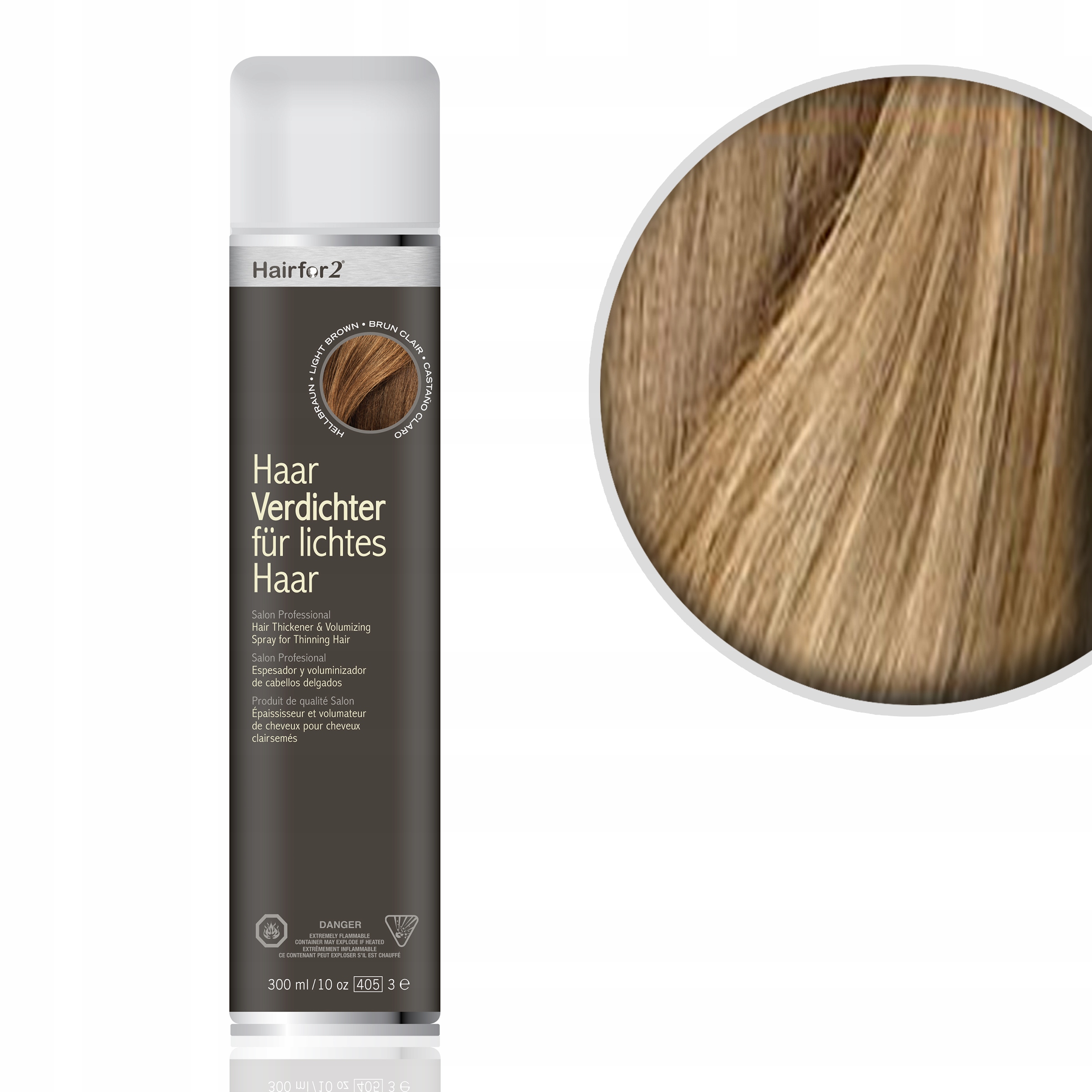 HairFor2 300ml Střední Blond Mikrovlákna Zahušťování Maskování