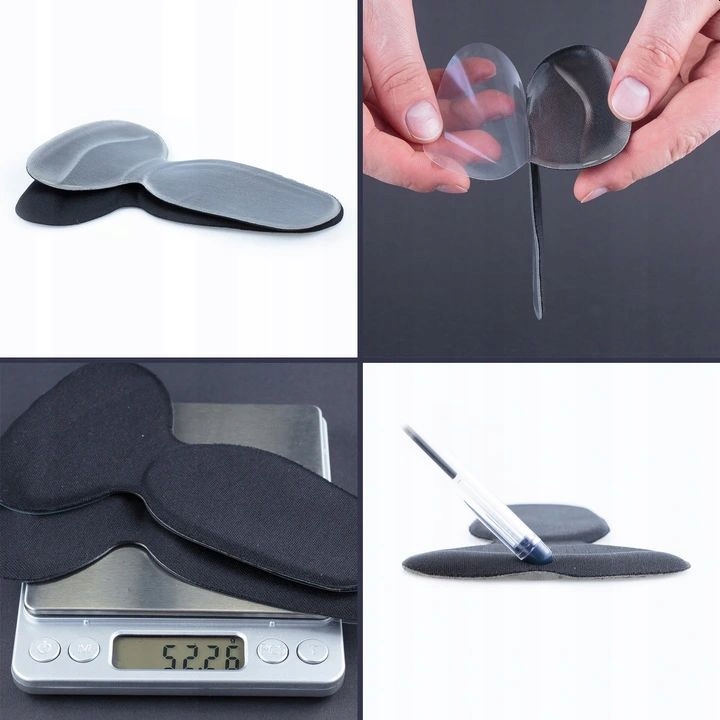 PODPIĘTKI ZAPIĘTKI ŻELOWE amortyzujące piętę_black Model Ma040_C