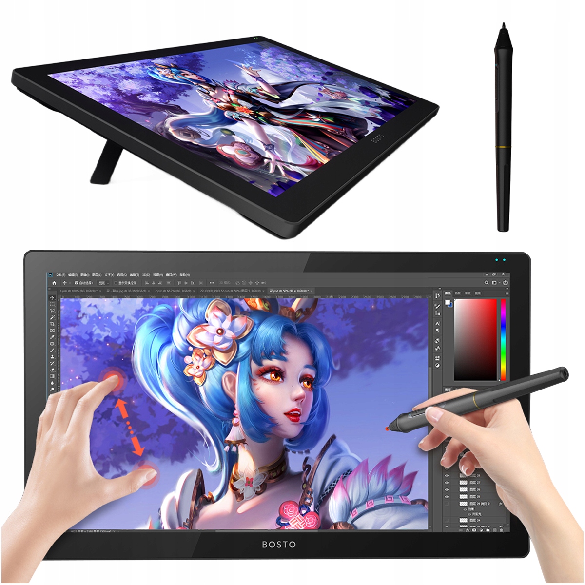 Bosto BT-22HDT Tablet pro počítač, 21,5" Dotykový displej pero