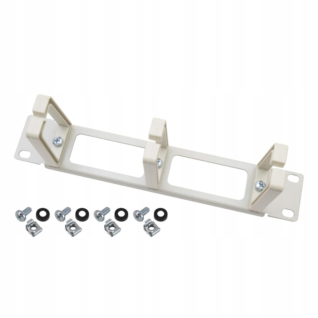 Manévrovací Panel Pro Serverovou Skříň 10 Palců 3 Úchytky Světle Šedá