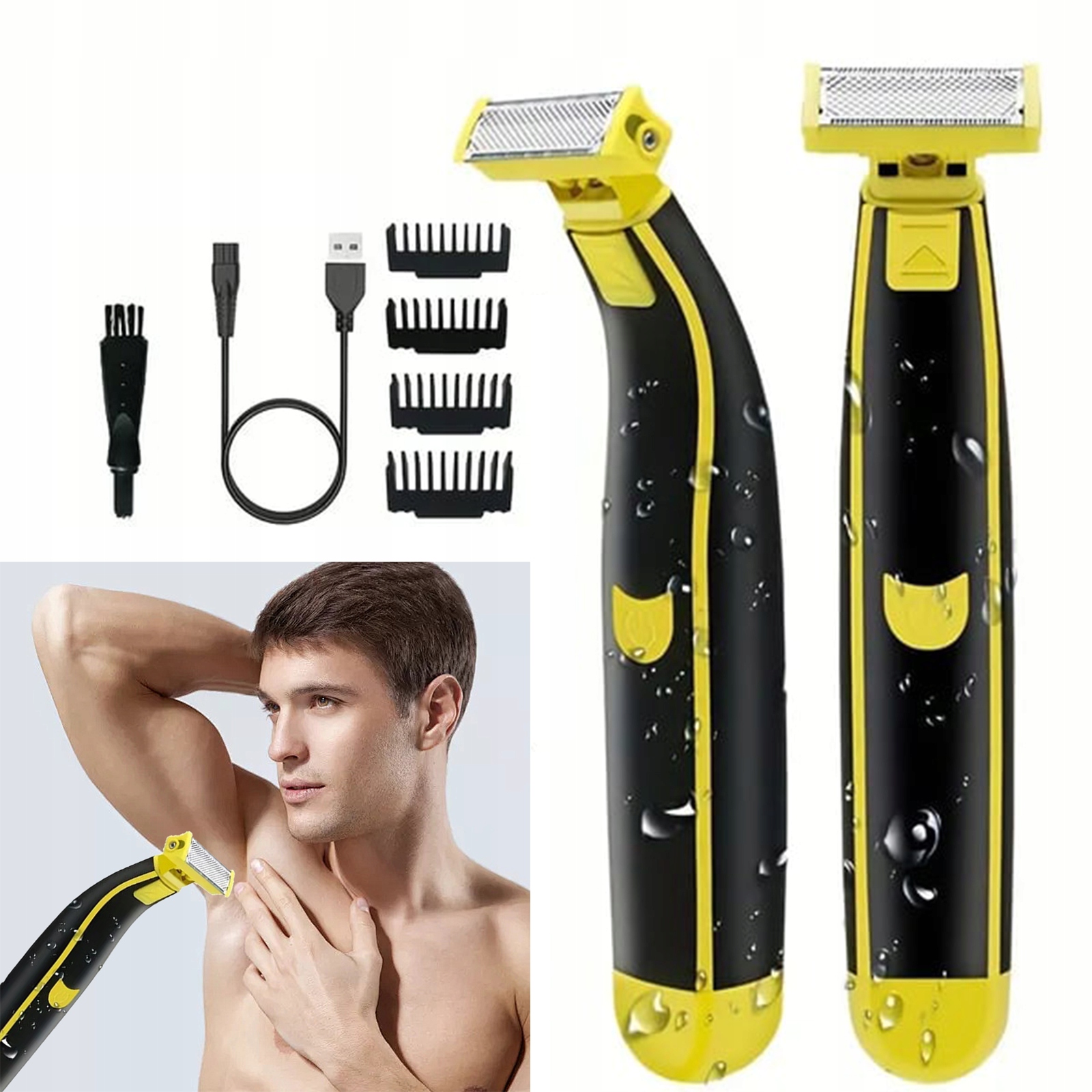 Męska Golarka Do Brody Boczna Oneblade Trymer Do Golenia Maszynka Na Mokro I Na Sucho+ Etui