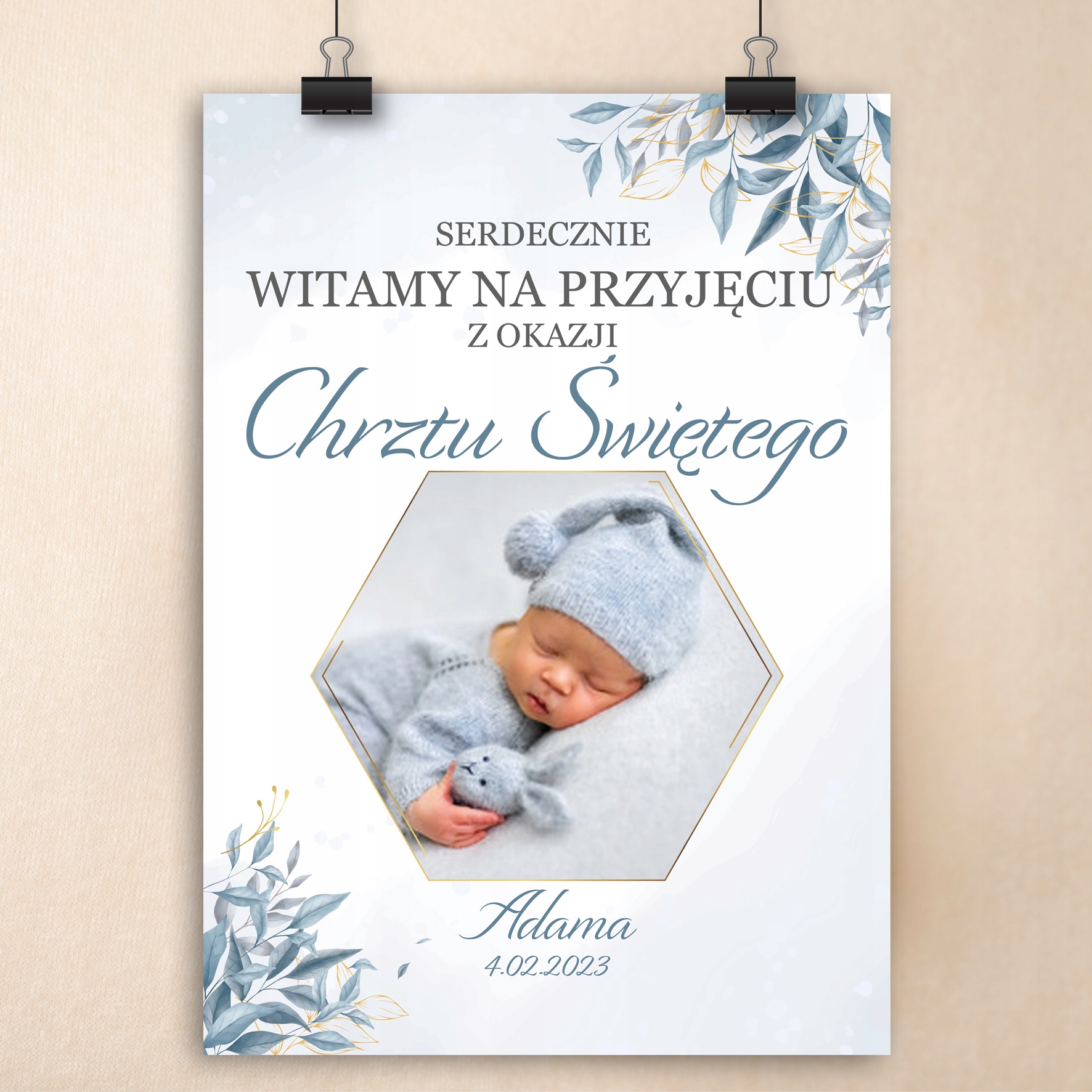 Plakat powitalny Chrzest Święty - Admdecor Marka inna