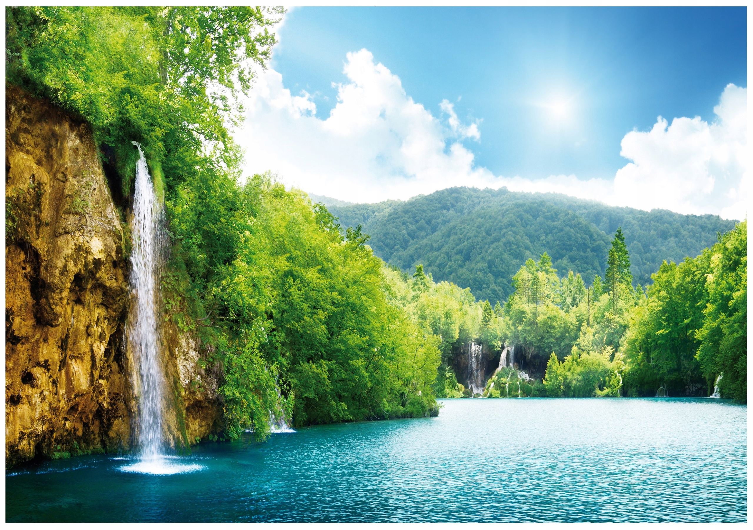 Fototapeta Vodopád Příroda Jezero Obývací Pokoj Ložnice Tapeta Na Zeď 300x210