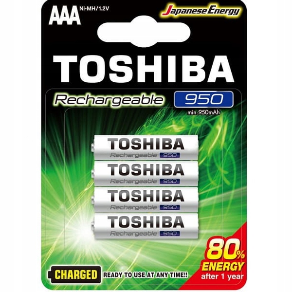 

4x Bateria Akumulator Toshiba LR03 Aaa NiMH 950mAh