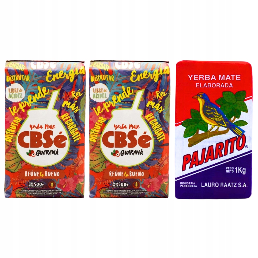Yerba Mate CBSe Energie 2x500 g Pajarito 1 kg